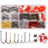 Fishing Hooks Bobbers Freshwater Tackle Kit 215pcs Fishing Gear Tackle Box Include Fishing Hooks, Fishing Weights, Bobbers for Fishing, Beginners Fishing Equipment Starter Kit for Trout Panfish