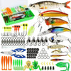 Fishing Lures Tackle Box Bass Fishing Baits Including Animated Lure,Crankbaits,Soft Plastic Worms,Topwater Lures etc Saltwater & Freshwater Fishing Gear Kit for Bass,Trout, Salmon.