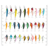 LotFancy 30 Topwater Fishing Lures with Hooks, Bass Bait Trout Lures , Propeller Tail