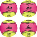 Rawlings Official League Recreational Use Fastpitch Softballs, 10 inch, 4 Count